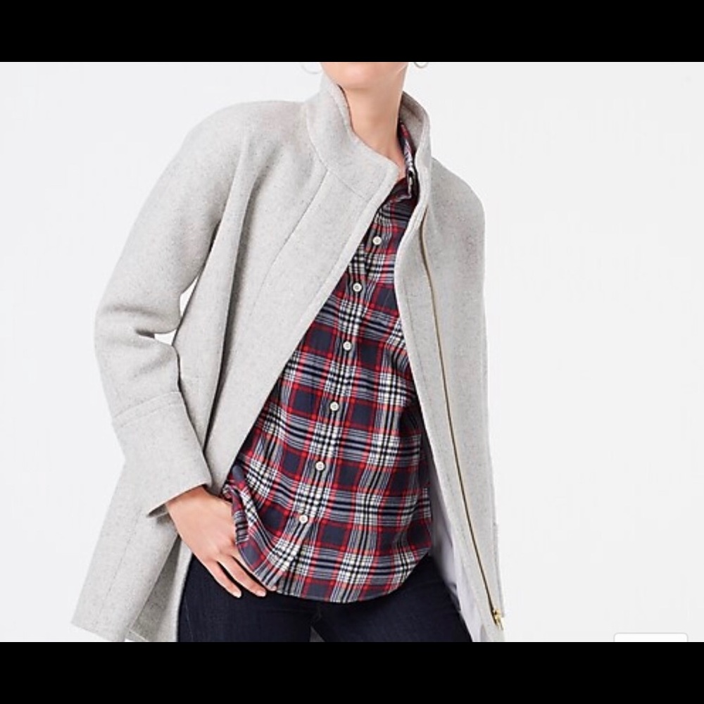 Dark Grey JCrew cocoon city coat NWT